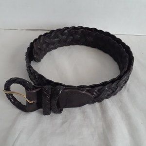 Talbot's, Size S, Black, Braided Leather, Buckle Belt,